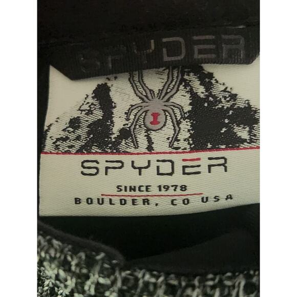 Spyder 1/4 Zip Sweater Men's Sz XL Black/Gray Pullover Performance Embroider NWT - Picture 5 of 7